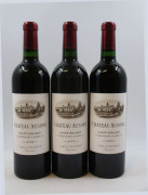 3 bouteilles CHÂTEAU AUSONE 2002 1er GCC (A) Saint Emilion