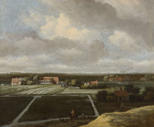 Jan van KESSEL Amsterdam, 1641 - 1680 Les champs de blanchiment à Haarlem Huile sur toile