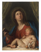 Sebastiano CONCA Gaeta, 1680 - Naples, 1764 La Vierge à l'Enfant Huile sur cuivre