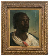 François-Nicolas CHIFFLART Saint Omer, 1825 - Paris, 1901 Etude de visage d'homme noir Huile sur toile (Toile d'origine)