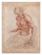 Francesco di CRISTOFANO, dit FRANCIABIGIO Florence, 1482 - 1525 Etude d'homme assis Sanguine