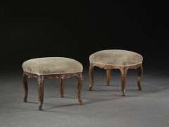 PAIRE DE TABOURETS D'ÉPOQUE LOUIS XV