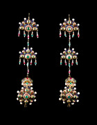 <b>BOUCLES D’OREILLES, « KHROS », OR ET PIERRES PRÉCIEUSES</b> <br/>Tétouan, fin 19e siècle