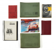 PORSCHE 356 CARRERA  Rare ensemble de 7 brochures et manuels