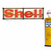 SHELL  Grande enseigne-lettrage lumineuse