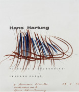 Hans HARTUNG (1904 - 1989) SANS TITRE - 1965 Pastel sur page de titre de livre