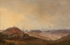 Pierre-Julien GILBERT Brest, 1783 - 1860 Le débarquement de l'armée française dans la baie de Sidi-Ferruch, côte d'Alger, le 14 juin.