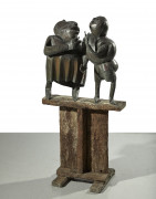 REINHOUD (Reinout d'Haese dit) (1928 - 1996) VOYONS, MON CHER ! - 1966 Cuivre sur socle en bois