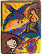 Rémi BLANCHARD (1958 - 1993) SANS TITRE - 1988 Acrylique sur papier