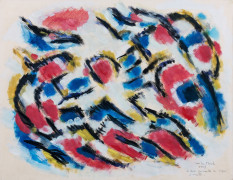 Jean LE MOAL (1909 - 2007) COMPOSITION - 1958 Gouache sur papier