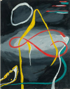 André LANSKOY (1902 - 1976) SANS TITRE - 1966 Gouache sur papier