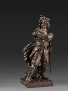 Pierre-Jean DAVID, dit DAVID d'ANGERS Angers, 1788 - Paris, 1856 Le Grand Condé à Fribourg Bronze à patine brune