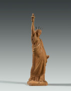 Frédéric-Auguste BARTHOLDI Colmar, 1834 - Paris, 1904 La Liberté éclairant le monde Plâtre teinté dans la masse, estampage repris, e...