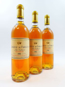 3 bouteilles CHÂTEAU DE FARGUES 1981 Sauternes (base goulot, capsules boursouflées)