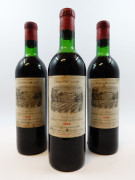 3 bouteilles CHÂTEAU DUHART MILON 1969 4è GC Pauillac (2 légèrement bas