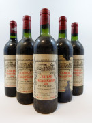 5 bouteilles CHÂTEAU L'EGLISE CLINET 1985 Pomerol (3 base goulot