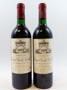 2 bouteilles CHÂTEAU LEOVILLE LAS CASES 1988 2è GC Saint Julien (base goulot, étiquette abimée