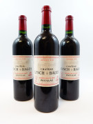 3 bouteilles CHÂTEAU LYNCH BAGES 2008 5è GC Pauillac (étiquettes léger tachées)