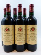 6 bouteilles CHÂTEAU MALESCOT SAINT EXUPERY 1996 3è GC Margaux (étiquettes fanées