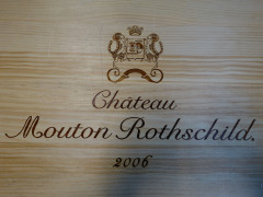 6 bouteilles CHÂTEAU MOUTON ROTHSCHILD 2006 1er GC Pauillac Caisse bois d'origine