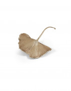 Claude LALANNE (1924 - 2019) Broche Ginkgo - circa 1990 Bronze doré