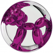 Jeff KOONS (Né en 1955) Balloon Dog (Magenta) - 2015 Assiette en porcelaine métallisée