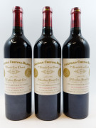 3 bouteilles CHÂTEAU CHEVAL BLANC 2004 1er GCC (A) Saint Emilion