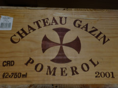 12 bouteilles CHÂTEAU GAZIN 2001 Pomerol