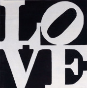 Robert INDIANA (d'après) (1928-2018) Chosen Love Tapis en laine tissé à la main