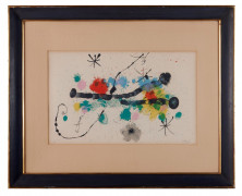 Joan MIRO (1893 - 1983) Je travaille comme un jardinier - 1964 Lithographie en couleurs