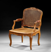 FAUTEUIL DE BUREAU CANNÉ D'ÉPOQUE LOUIS XV