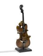 ARMAN (1928 - 2005) Violon Coupé II (Hommage à Pablo Picasso) - 2004 Bronze à patine brune