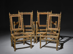 ¤ SUITE DE MOBILIER ROYAL À CHÂSSIS D'ÉPOQUE LOUIS XVI PAR GEORGES JACOB ET JEAN-BAPTISTE RODE LIVRÉE POUR LE COMTE D'ARTOIS (1757-18