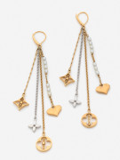 Louis VUITTON  Paire de pendants d'oreilles "Monogram"