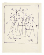 COCTEAU (Jean)  Dessin original signé.