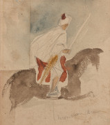 Eugène DELACROIX Charenton-Saint-Maurice, 1798 - Paris, 1863 Cavalier oriental Aquarelle sur traits de crayon noir