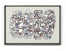 Jean DUBUFFET (1901 - 1985) Quatre personnages - 1974 Sérigraphie en couleurs