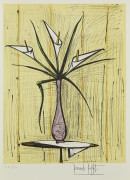 Bernard BUFFET (1928 - 1999) Arums, fond jaune - 1980 Lithographie en 8 couleurs