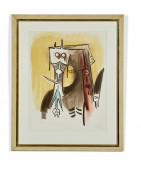 Wifredo LAM (1902 - 1982) Aïzan, ils ont les jambes de secrétaires - 1973 Planche 2/6 de la suite illustrant "Le Regard vertical" -...