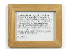 Joseph KOSUTH (Né en 1945) Ex-libris - 1981 2 sérigraphies sur verre trempé, chacune sous encadrement conçu par l'artiste