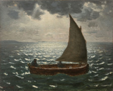 Jean-François MILLET Gruchy, 1814 - Barbizon, 1875 Barque de pêche Huile sur toile