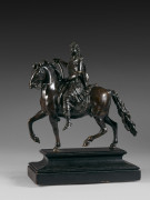 Ecole française du XVIIIe siècle D'après Etienne Le Hongre Louis XIV en empereur romain à cheval Bronze à patine brune