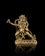 STATUETTE DE VAJRAPANI EN BRONZE DORÉ, Tibet, XVIIIe siècle