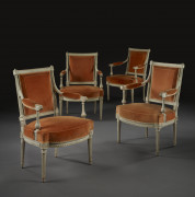 SUITE DE QUATRE FAUTEUILS D'ÉPOQUE LOUIS XVI