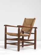 Charlotte PERRIAND 1903-1989 Fauteuil paillé n°21 dit « Chamrousse » - le modèle créé en 1935