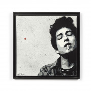 JEF AEROSOL (Français, né en 1957) Bob Dylan - 2012 Pochoir et peinture aérosol sur toile