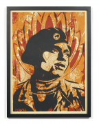 Shepard FAIREY ( OBEY GIANT) (Américain - Né en 1970) Obey Black Panther - 2005 Sérigraphie en couleurs