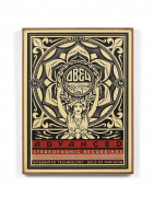 Shepard FAIREY ( OBEY GIANT) (Américain - Né en 1970) Lotus Woman - 2013 Sérigraphie sur bois