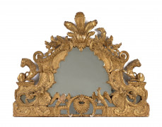 FRONTON DE MIROIR DU DÉBUT DE L'ÉPOQUE LOUIS XV