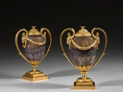 ¤ PAIRE DE CASSOLETTES FORMANT FLAMBEAUX D'ÉPOQUE GEORGE III Attribuées à Matthew Boulton